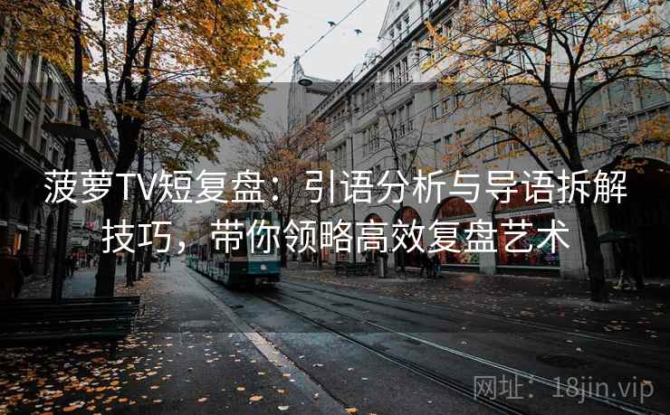 菠萝TV短复盘：引语分析与导语拆解技巧，带你领略高效复盘艺术
